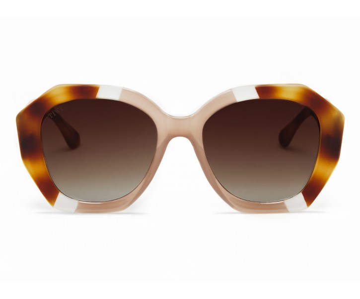 VEGA Sunglasses Available in more colors Tricolour Havana/Ice/Coconut with Brown Gradient Lenses  