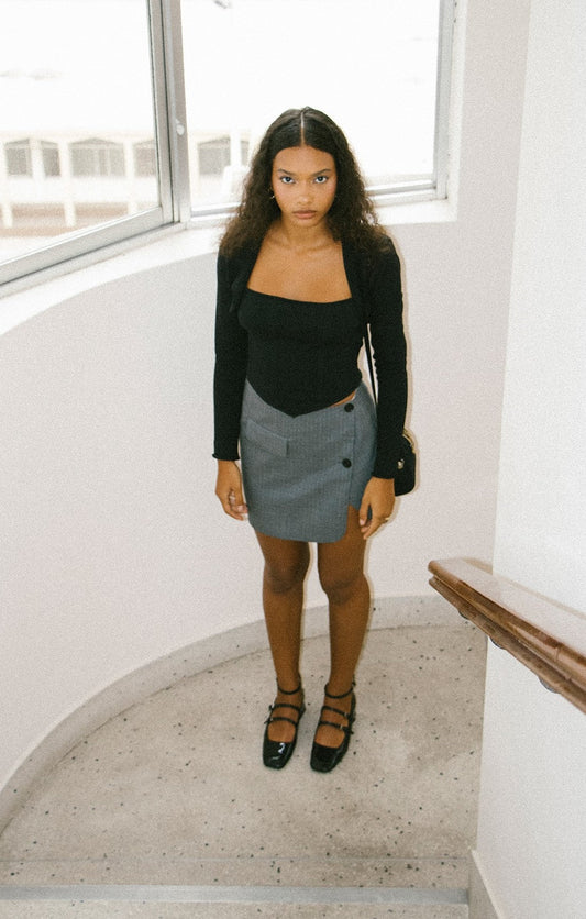 ELLE wrap mini skirt