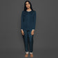 Claude Long Pants in Petroleum