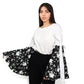 Camisa de manga acampanada con estampado floral