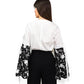 Camisa de manga acampanada con estampado floral