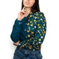 Camisa de algodón con estampado irregular