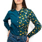 Camisa de algodón con estampado irregular